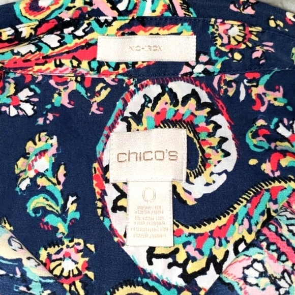 Chico's multicolor button shirt #013 - Picture 4 of 4